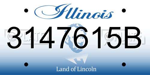 3147615B Illinois License Plate