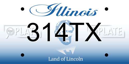 314TX Illinois License Plate