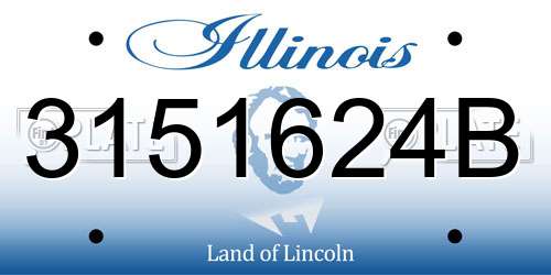3151624B Illinois License Plate