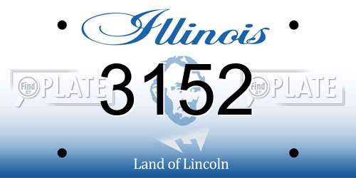 3152 Illinois License Plate