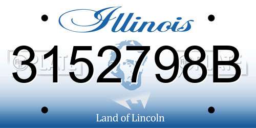 3152798B Illinois License Plate