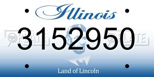 3152950 Illinois License Plate