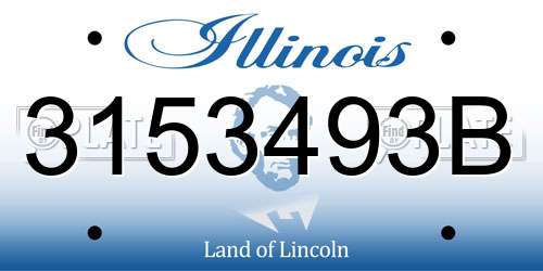3153493B Illinois License Plate