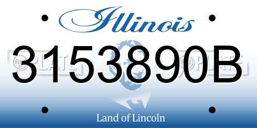 3153890B Illinois License Plate