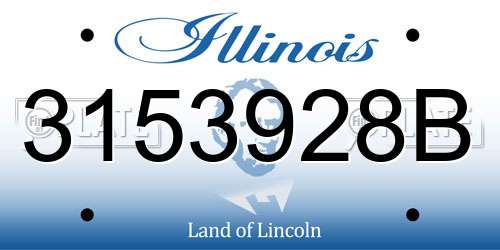 3153928B Illinois License Plate