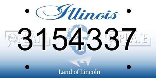 3154337 Illinois License Plate