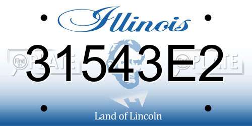 31543E2 Illinois License Plate