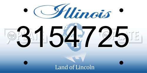 3154725 Illinois License Plate