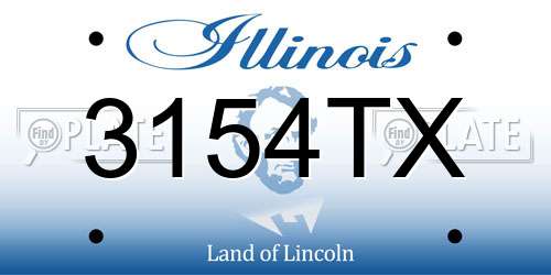 3154TX Illinois License Plate
