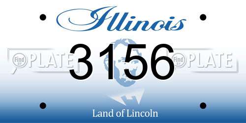 3156 Illinois License Plate