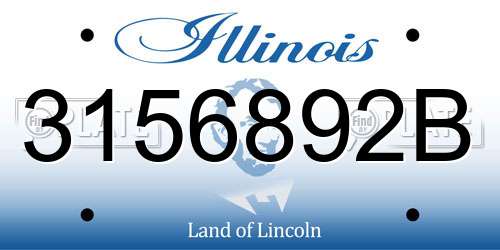 3156892B Illinois License Plate