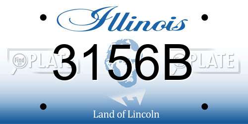 3156B Illinois License Plate