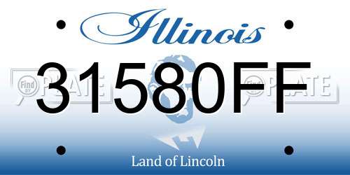 31580FF Illinois License Plate
