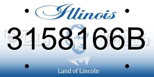 3158166B Illinois License Plate