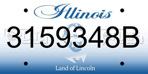 3159348B Illinois License Plate