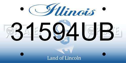 31594UB Illinois License Plate
