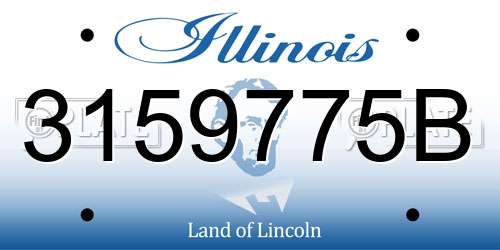 3159775B Illinois License Plate