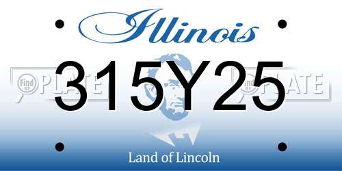 315Y25 Illinois License Plate