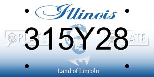 315Y28 Illinois License Plate