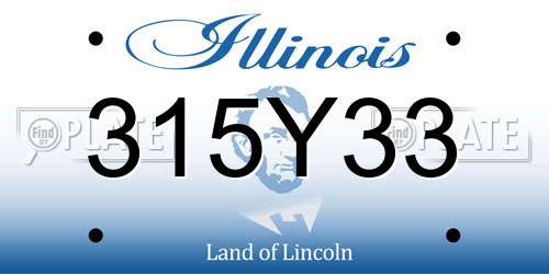 315Y33 Illinois License Plate