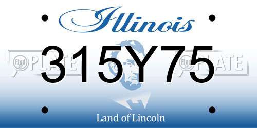 315Y75 Illinois License Plate