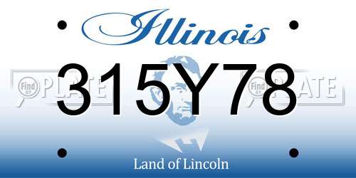 315Y78 Illinois License Plate