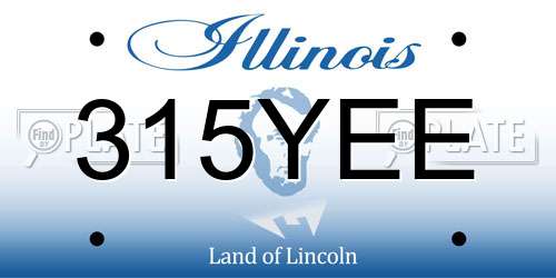 315YEE Illinois License Plate