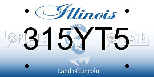 315YT5 Illinois License Plate