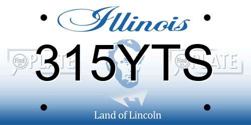 315YTS Illinois License Plate