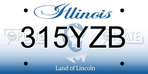315YZB Illinois License Plate