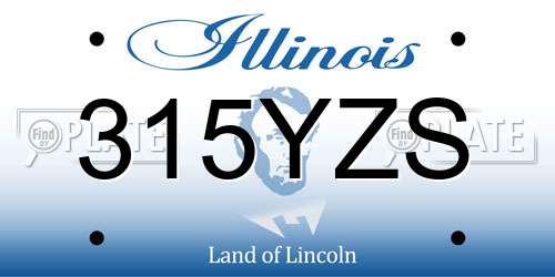 315YZS Illinois License Plate