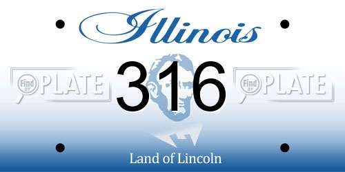 316 Illinois License Plate