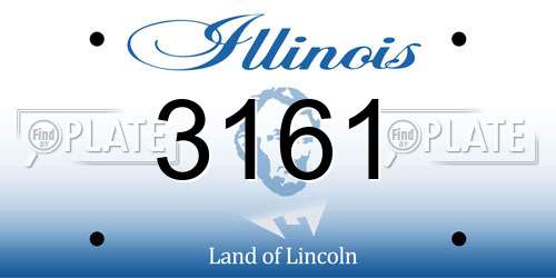 3161 Illinois License Plate