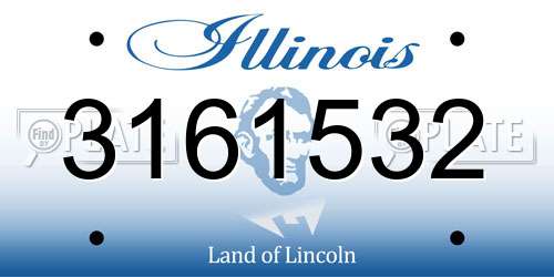 3161532 Illinois License Plate
