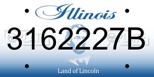 3162227B Illinois License Plate