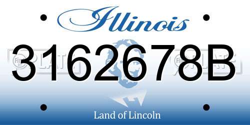 3162678B Illinois License Plate