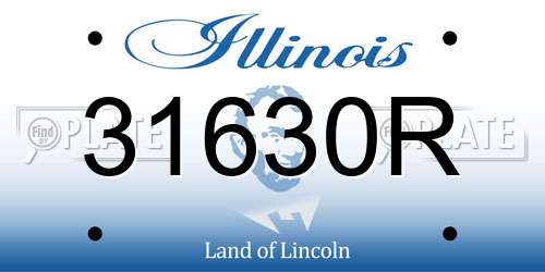 31630R Illinois License Plate