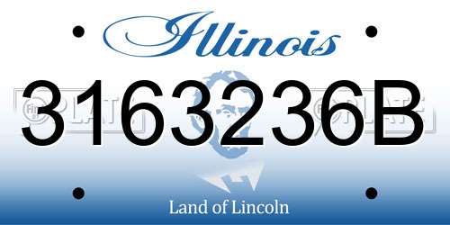 3163236B Illinois License Plate