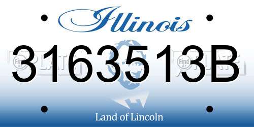 3163513B Illinois License Plate