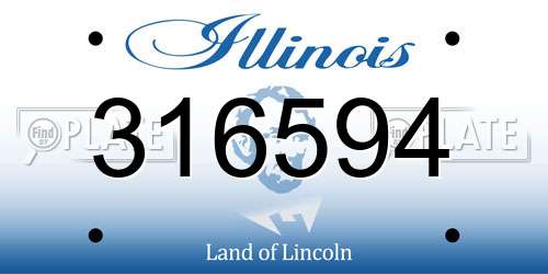 316594 Illinois License Plate