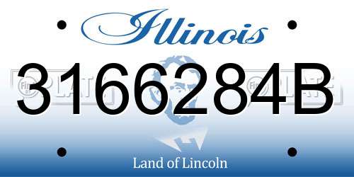 3166284B Illinois License Plate