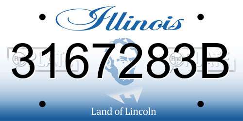 3167283B Illinois License Plate