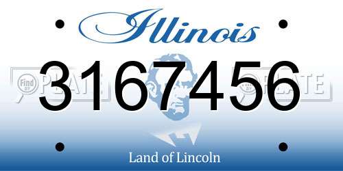 3167456 Illinois License Plate
