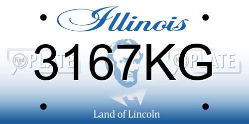 3167KG Illinois License Plate