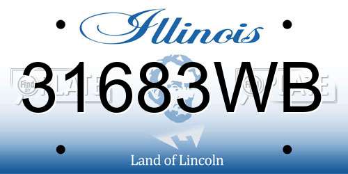 31683WB Illinois License Plate