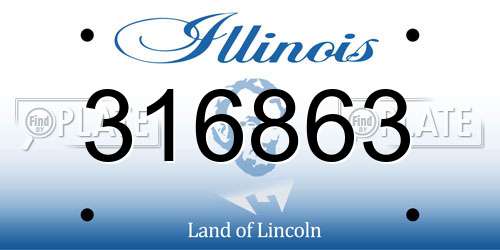 316863 Illinois License Plate