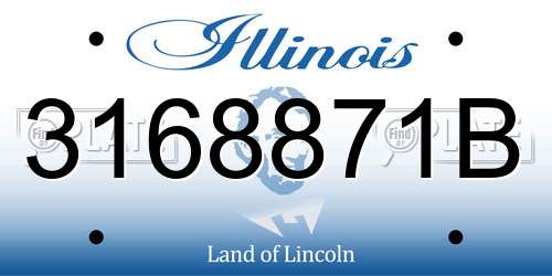 3168871B Illinois License Plate