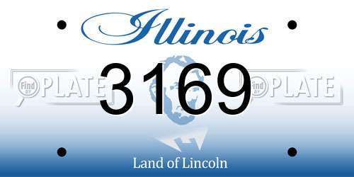 3169 Illinois License Plate
