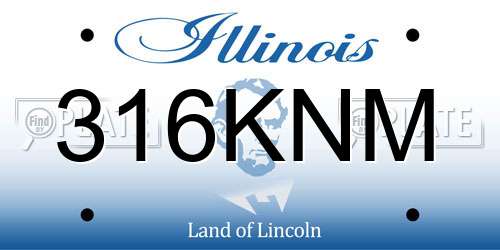 316KNM Illinois License Plate