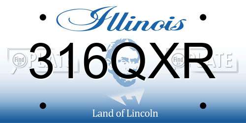 316QXR Illinois License Plate